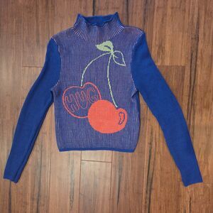 BDG Urban Outfitters Cherry Hug Mock Turtle Sweater Women's Medium